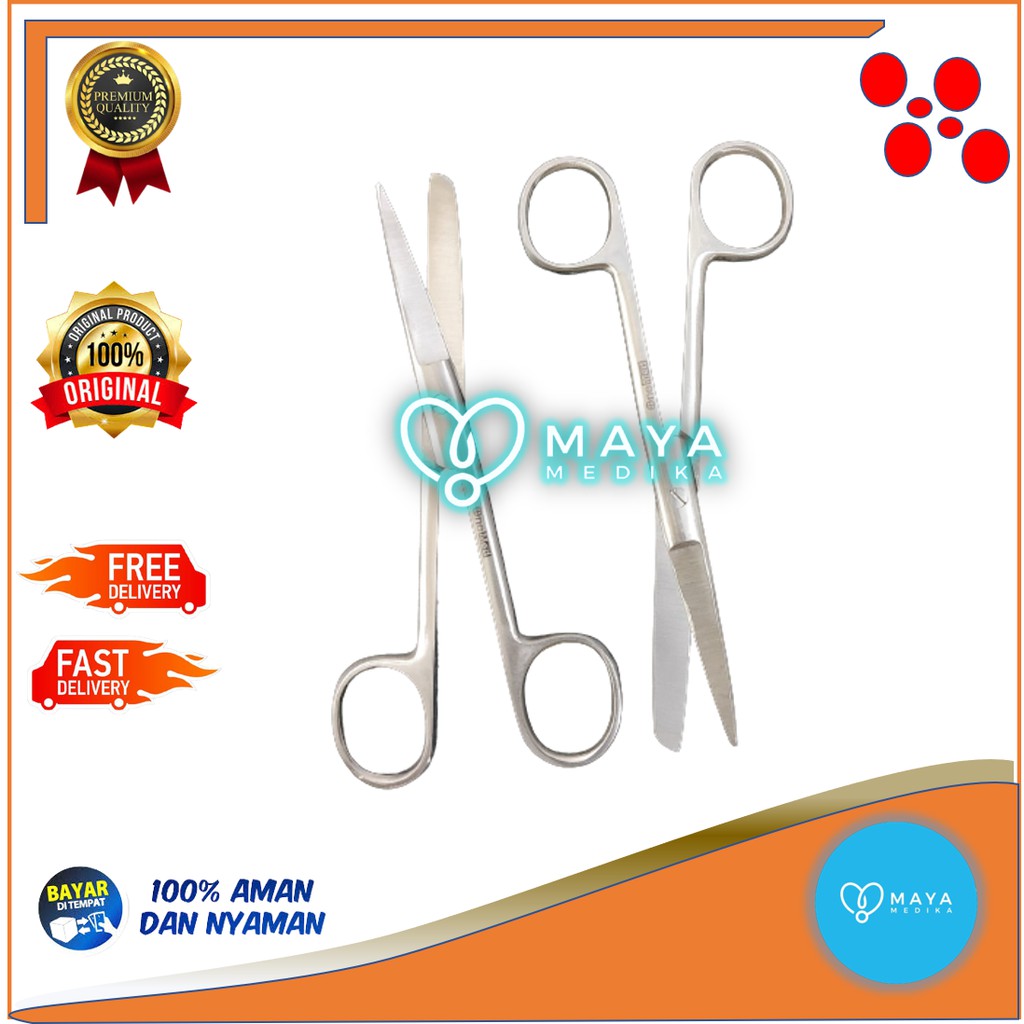 

Gunting Bengkok Tajam-Tumpul OneMed 14 cm