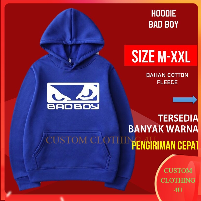 Hoodie Gambar Tulisan Bad Boy Play Boy | Jaket Hoodie Hodie Pria