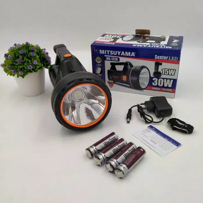 Senter 30 Watt plus emergency free bantre / Senter tangan 30 Watt plus emergency lamp 15 watt