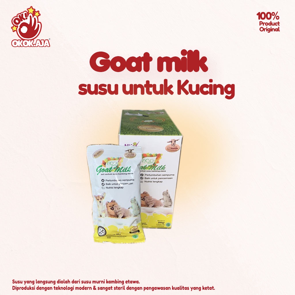 Susu Kambing Ettawa untuk Kucing dan Anjing - ECOPET Goat Milk sachet 20gr