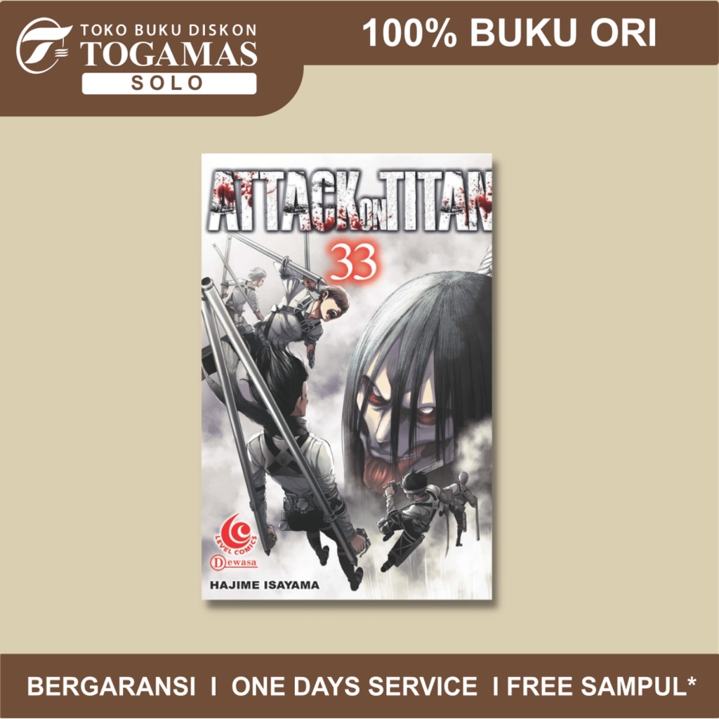 READY ATTACK ON TITAN 33 / SERI KOMIK ATTACK ON TITAN VOL 1 / 2 / 3 / 4 / 5 / 6 / 17 / 21 / 25 / 27 