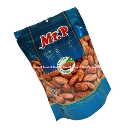 Mr P Dry Roasted Almonds 130gr Salted Dry Roasted Macadamias Pistachios Kacang Almonds Panggang Mr.P Peanut