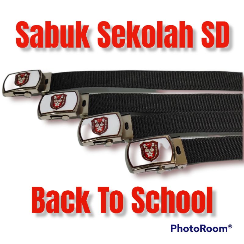 Sabuk Sekolah SD Nilon || Ikat Pinggang Anak Sekolah SD Resin 2,5cm