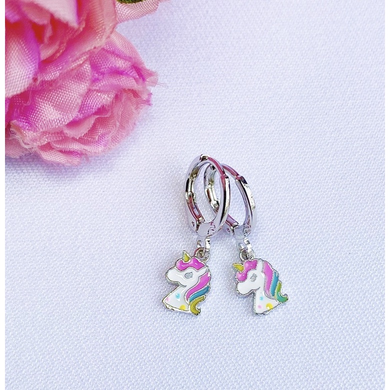 Anting Anak Titanium Anti Karat Colorful Unicorn