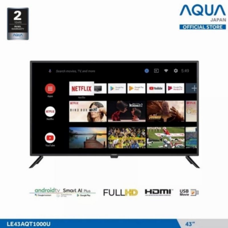 AQUA LED ANDROID SMART TV LE 43AQT1000U