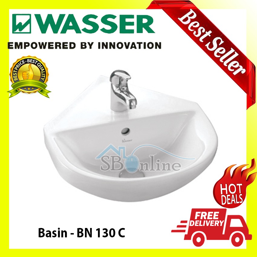 Corner Wall Hung Basin Wastafel - BN 130C