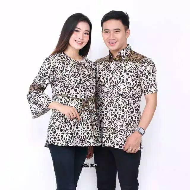 Maura Couple - Sania Ruffle Batik Couple Ori Ndoro Jowi Garansi Termurah Shopee -  Couple Batik Pasangan