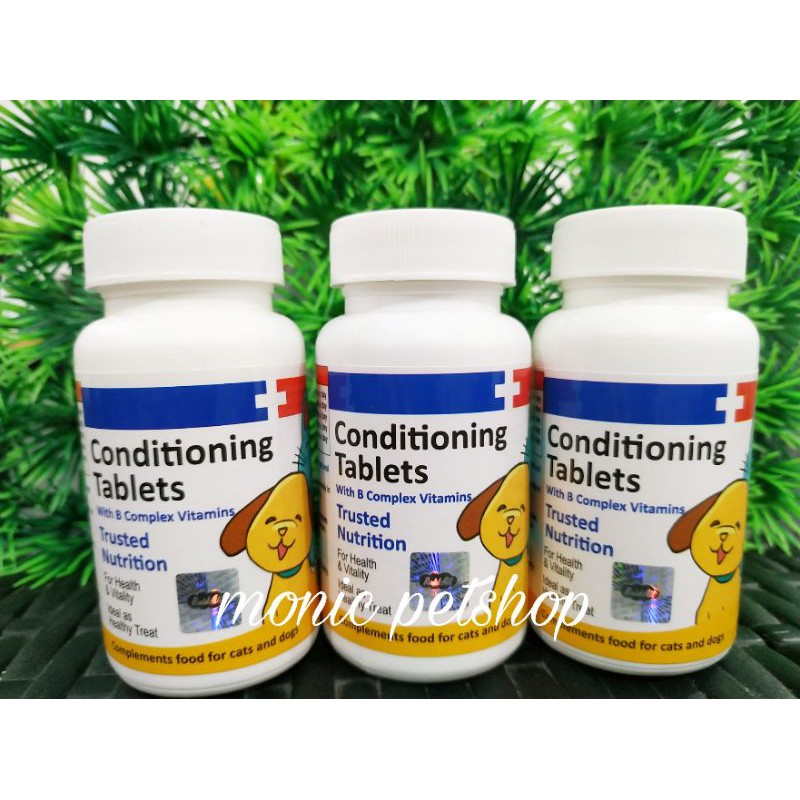 CONDITIONING TABLETS with B Complex Vitamins /Vitamin B Compleks untuk kucing/anjing