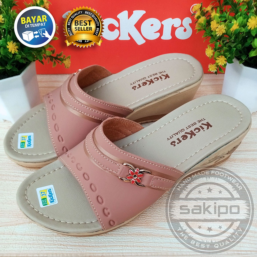 HUJAN PROMO 7.7 !! SANDAL WANITA DEWASA WEDGES SLOP MURAH TRENDI NYAMAN DIPAKAI / SAKIPO