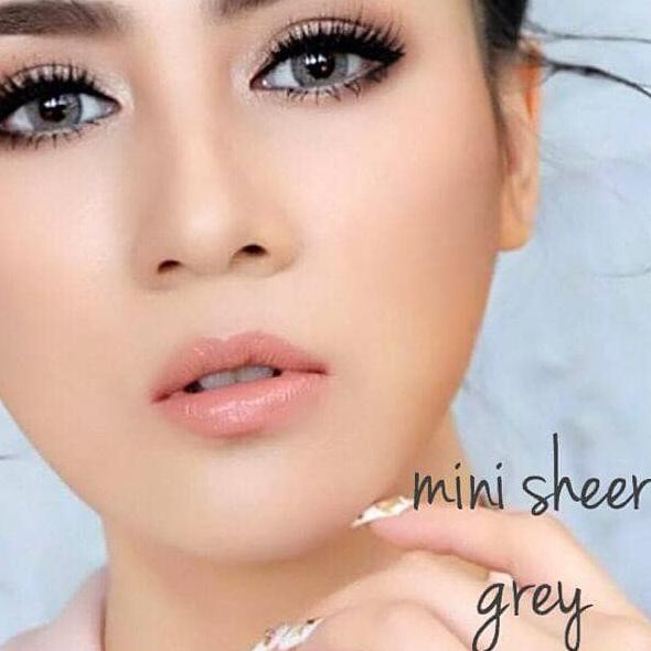 ☄ ORIGINAL SOFTLENS MINI SHEER GREY KITTY KAWAI soflens softlenses ●