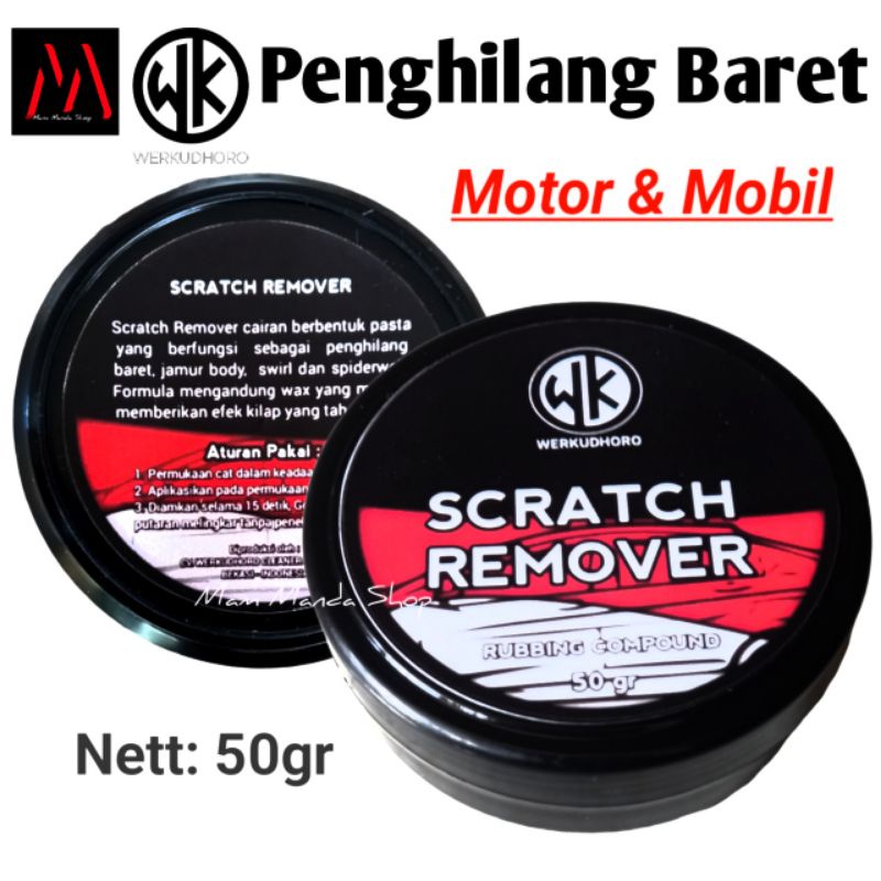 Werkudhoro Rubbing Compound / Penghilang baret body mobil / Penghilang Noda body Cat / Pengkilap Mobil Putih Merah Hitam Silver / Scratch Remover