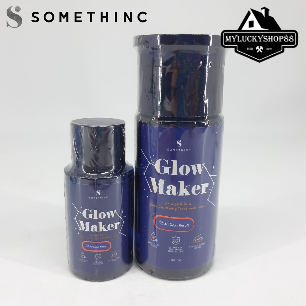 Somethinc Glow Maker AHA BHA PHA Clarifying Treatment Toner 40ml 100ml