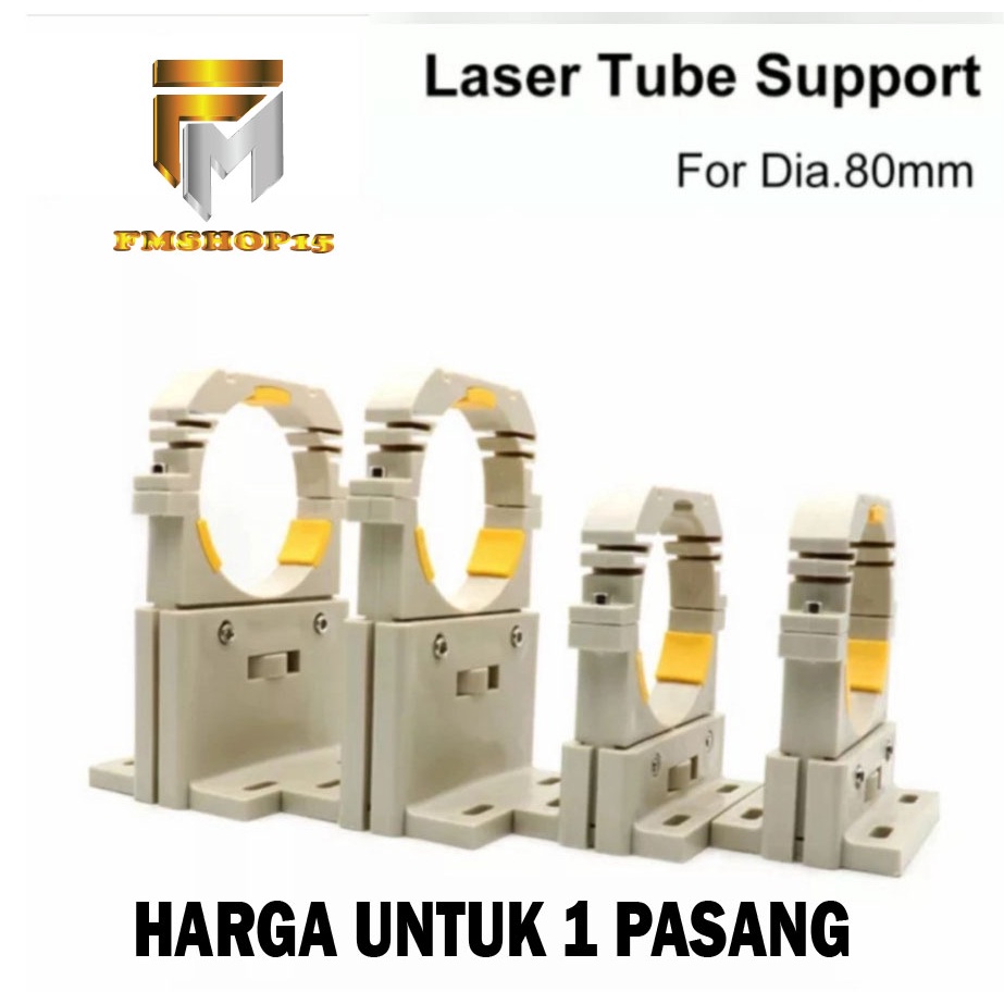DUDUKAN TABUNG CO2 1 SET SEPASANG / HOLDER TABUNG CO2 D.80MM HIGH