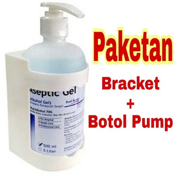 PAKET BRACKET + Aseptic Gel OneMed 500ml Hand Sanitizer DISPENSER