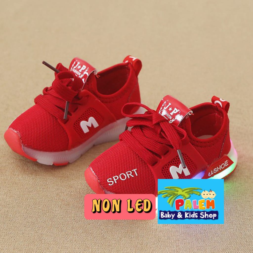 Sepatu NON LED anak Balita Motif Sport TERBARU BOYS/GIRL m333