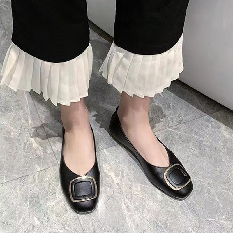 Sepatu Wanita Bagus Nyaman Dipakai High Quality Cantik Flat Shoes Elastis Sepatu Cewek Kuliah Kerja