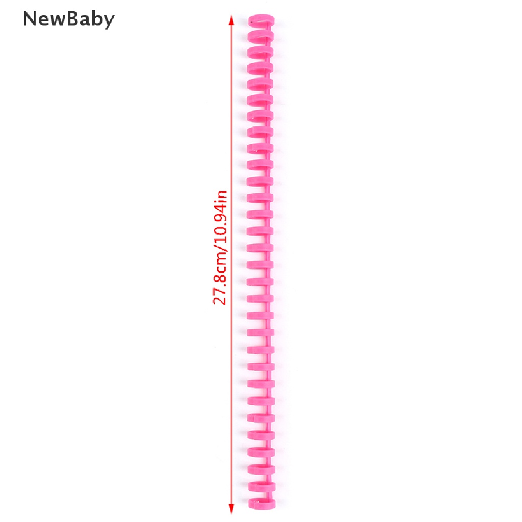 NewBaby 30 Hole Loose-leaf Plastic Binding Ring Spring Spiral Rings for A4 A5 A6 Paper ID