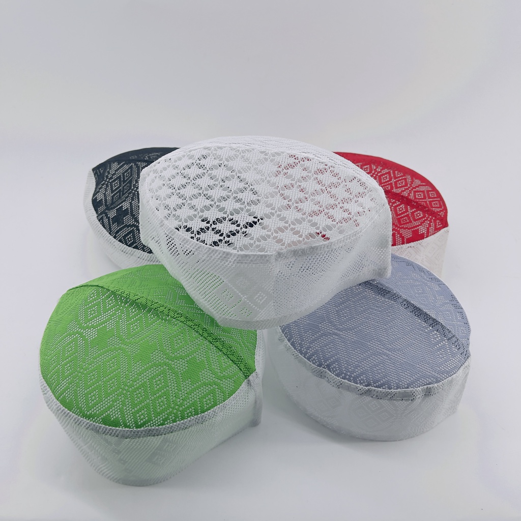 (MOTIF TERBARU PALING LARIS) Kopiah hajir marawis/peci jaring madinah/peci lulu/peci habaib/kopiah v