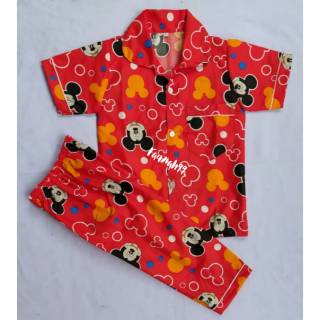  Baju  piyama anak  karakter  lucu  Bahan katun polymicro 