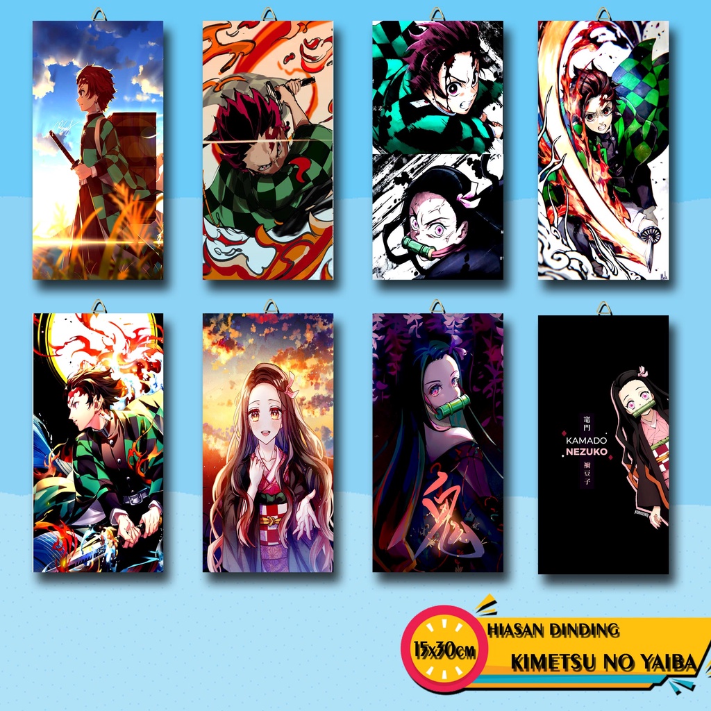 Hiasan dinding Pajangan ANIME KIMETSU NO YAIBA Poster kayu/ poster dinding/walldecor HIASAN