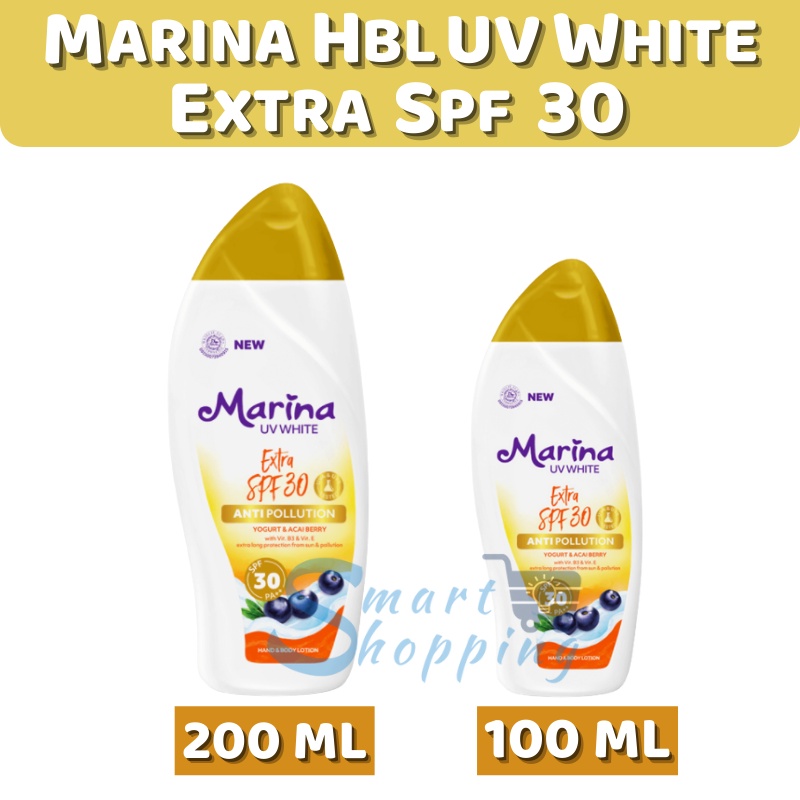 Jual Marina Hand Body Lotion Uv White Extra Spf30 92 Ml And 185 Ml Marina