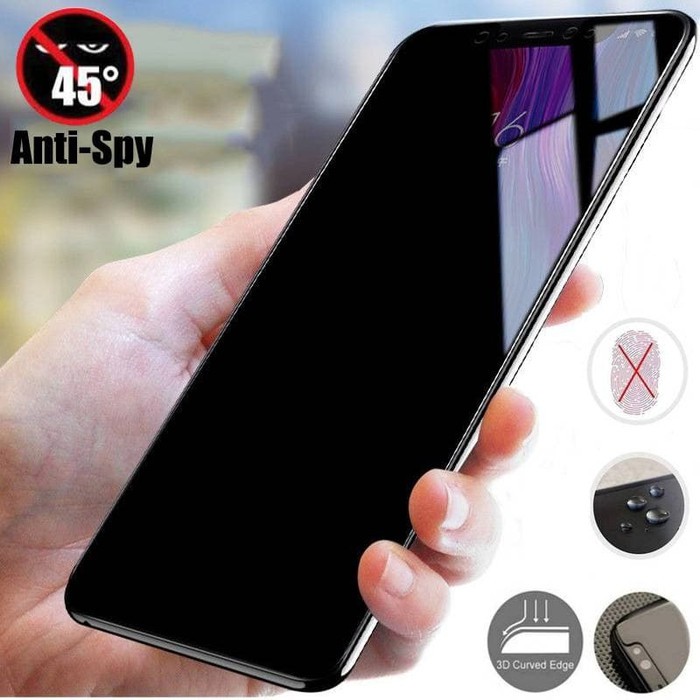 TEMPERED GLASS ANTI SPY REDMI NOTE 9 - ANTI GORES KACA PRIVASI