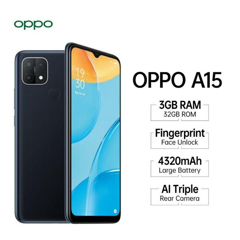 Oppo A15 Ram 2gb+32gb Garansi resmi Oppo