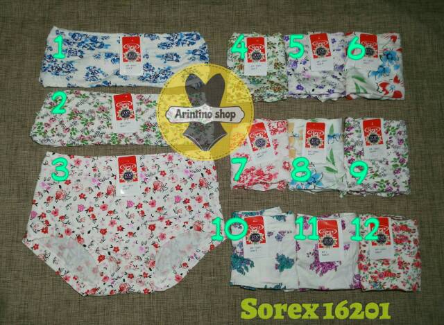 Cd Wanita Sorex 38033 , 16201 (Fit to XL) Motif |ty