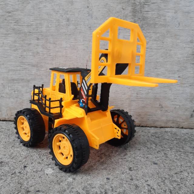 Mainan Truk Forklift Edukasi Anak - Miniatur Truck Traktor Angkut