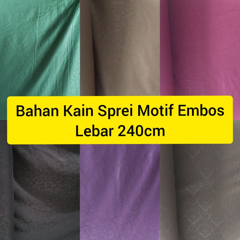 (0,5m) Bahan Kain Sprei Embos Meteran Lebar 240cm - Kain Embos