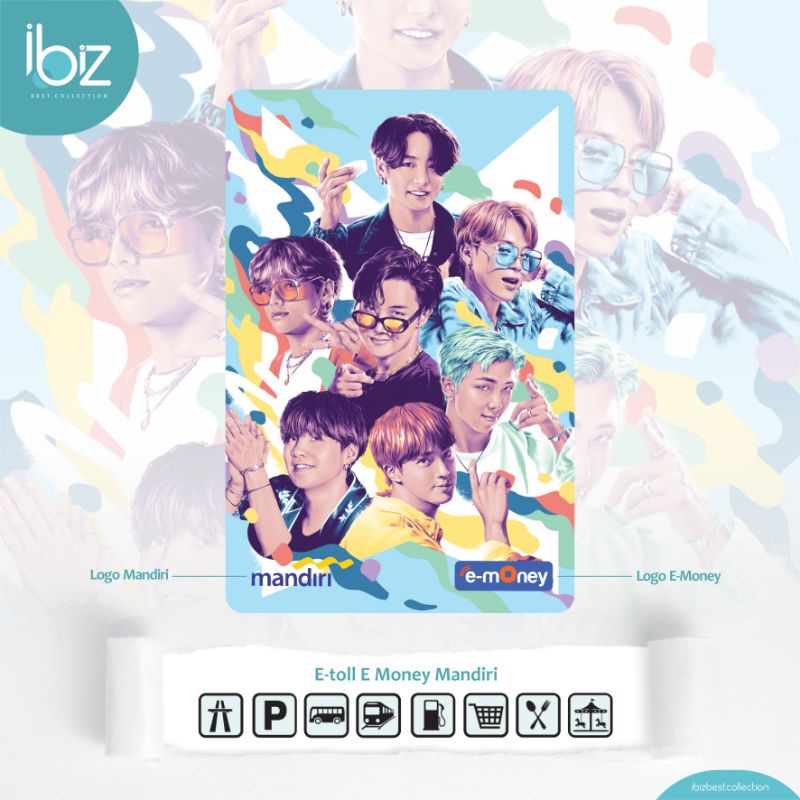 Custom Emoney BTS new edition - BCA Flazz Gen2 - Emoney Mandiri - BRI Brizzi - BNI Tapcash - print U
