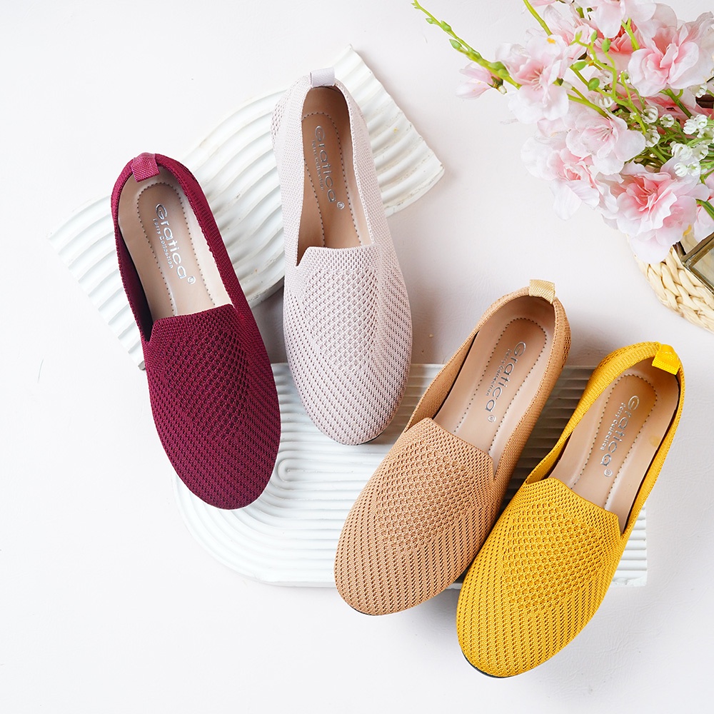 FLAT SHOES WANITA NEW LEXA [Bahan Rajut import]