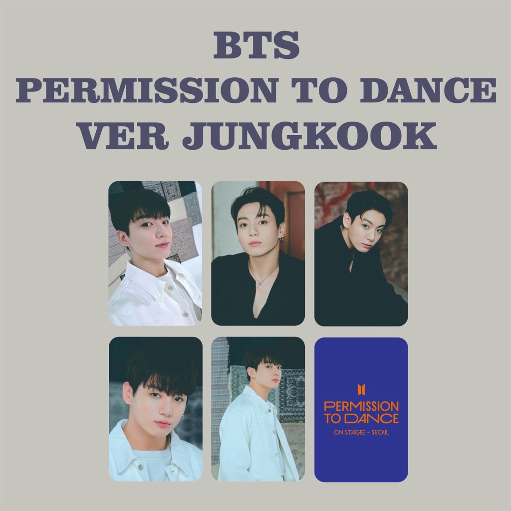 PHOTOCARD BTS PERMISSION TO DANCE MPC JUNGKOOK V JIMIN JHOPE SUGA JIN RM