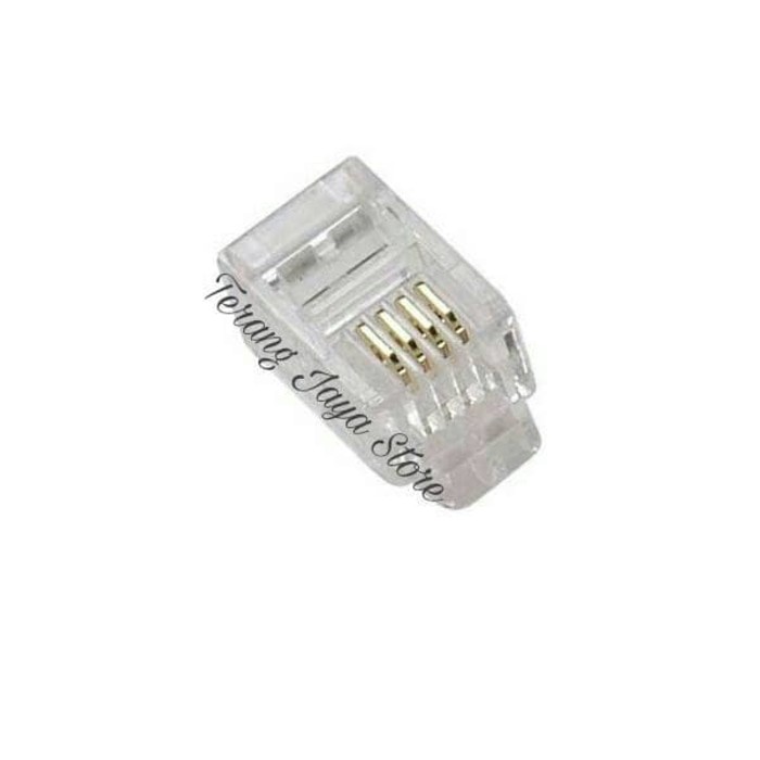

Konektor Kabel Telepon RJ11 isi 100pcs Konektor Line Telpon RJ-11 6P4C