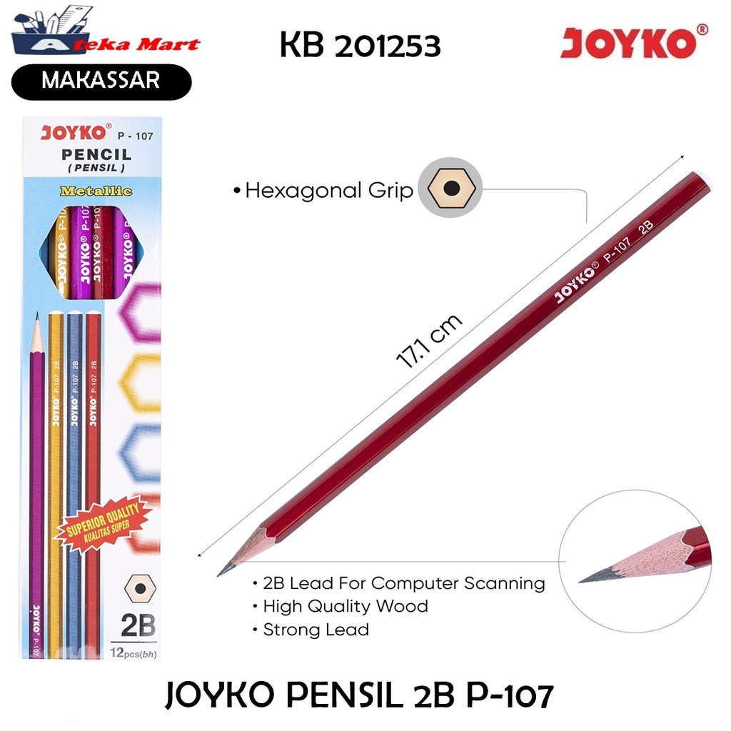 

[BOX/12PCS] JOYKO PENSIL 2B P-107