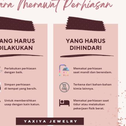 Yaxiya Gelang Rantai Polos Perhiasan Imitasi Lapis Emas 460