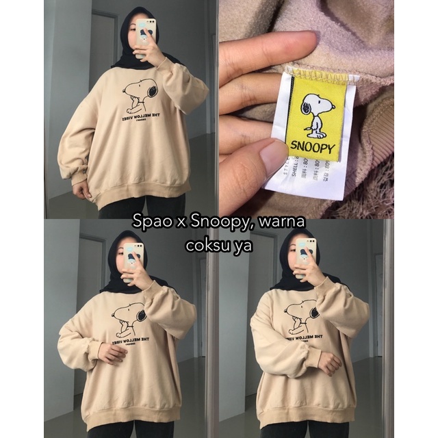 PART I SWEATER OVERSIZE/ CREWNECK THRIFT / PART 2 / SWEATER THRIFT / SWEATER OVERSIZE LENGAN BALON-Ld134 P65 snoopy