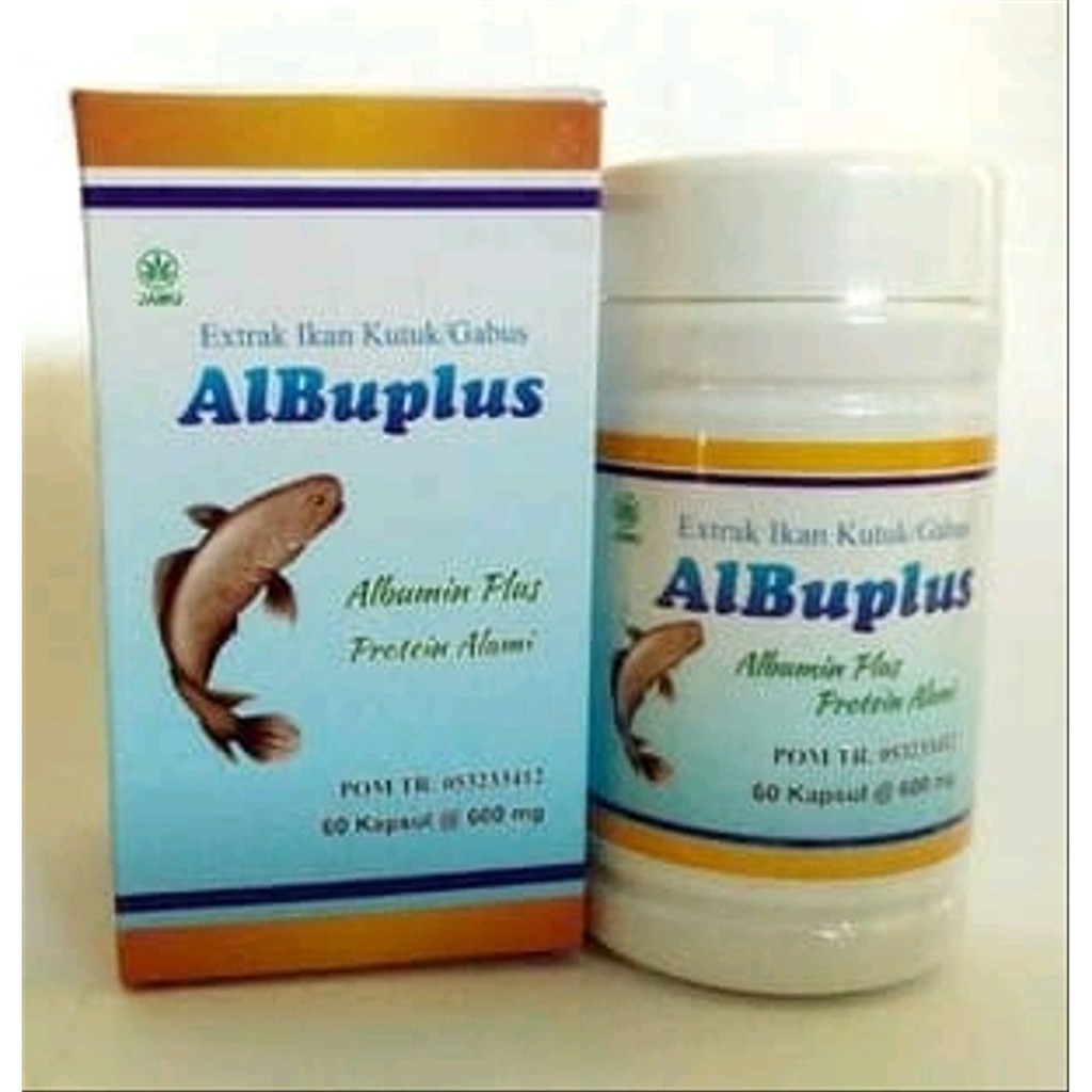 ALBUPLUS KAPSUL ALBUMIN EKSTRAK IKAN KUTUK GABUS ISI 60 KAPSUL ORIGINAL KHASIAT AMPUH