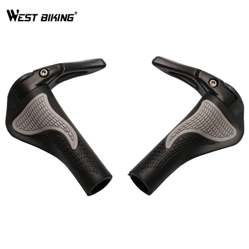 TaffSPORT West Biking Gagang Sepeda Rubber Ergonomic Grip MTB Handlebar - BT1001 - Black