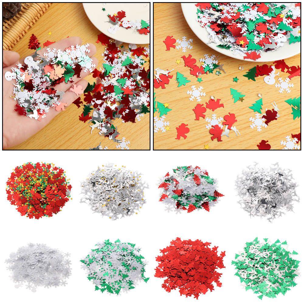 Top 30g Christmas Confetti Mix Color Hiasan Meja Rumah Xmas