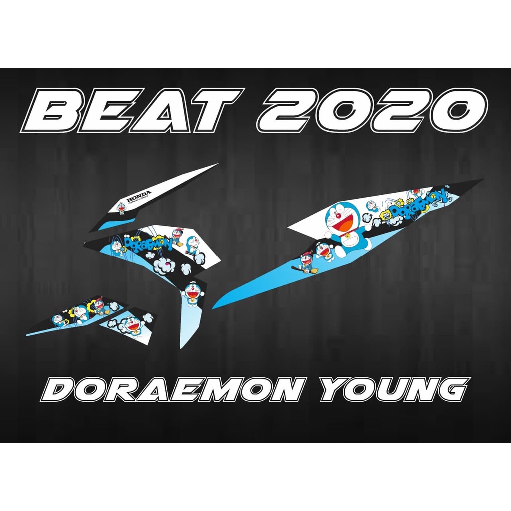 stiker striping honda beat 2020 doraemon young 1