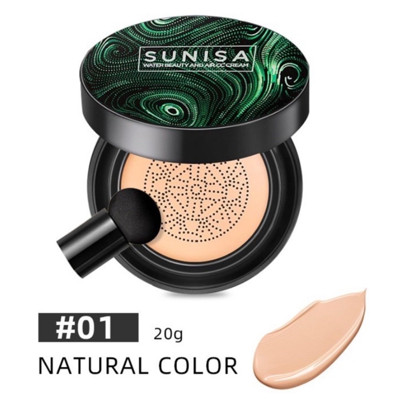 BIOAQUA x SUNISA Bedak Cushion Waterproof 20g Menutupi pori-pori Full Coverage BB Cushion Original 100% BPOM Masker wajah