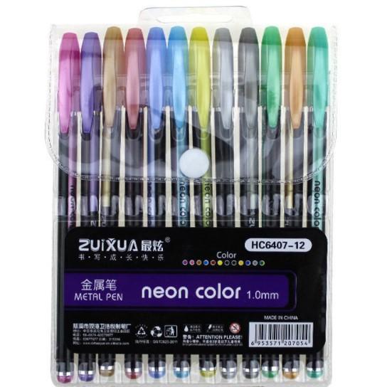 

Pulpen Gel Warna Warni 1 set 12 Warna CNHHO3656