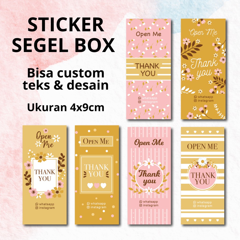 

(ISI 32 PCS) Sticker Segel Kemasan bisa custom / Sticker Segel Box /Stiker Packaging /Stiker Kemasan