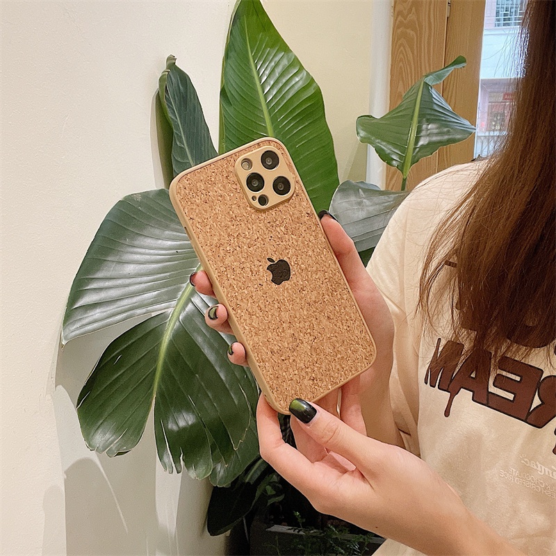 IPHONE Case logo Serat Kayu Iphone14 13 11 12 Mini Pro Max Kualitas Tinggi6 6S SE 2020 6 7 8 plus x XR XS Max x fall proof case