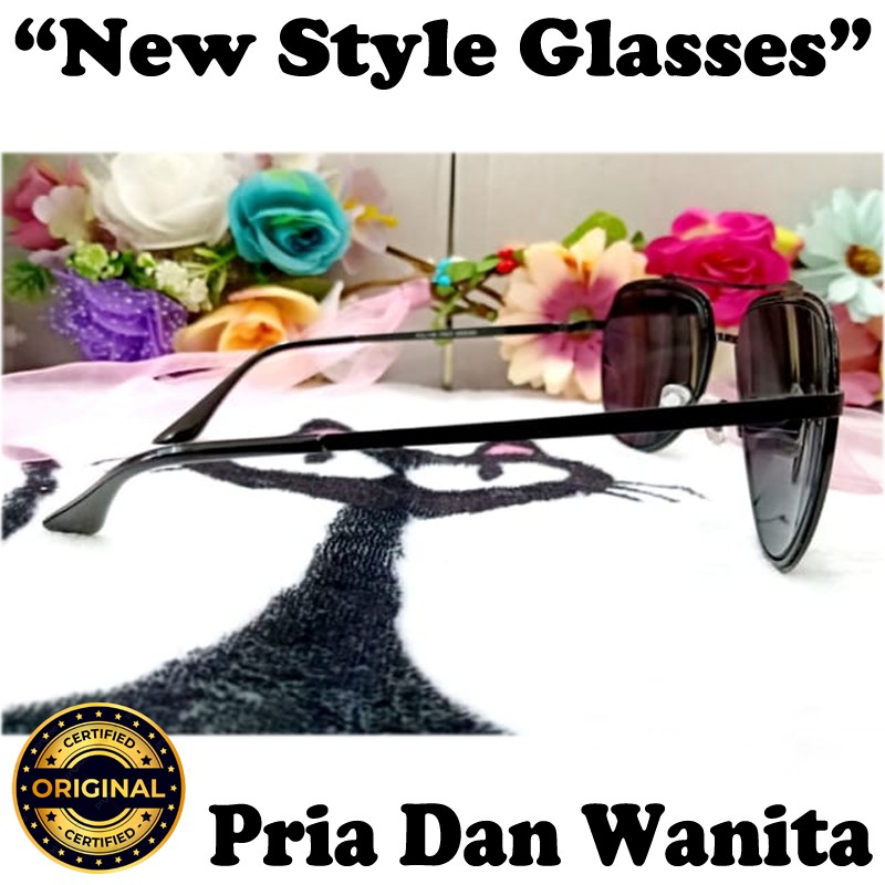 Kacamata hitam normal kacamata gaya pria wanita fashion big sunglasses unisex model aviator color