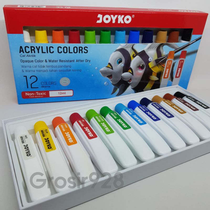 

Acrylic Colors / Cat Akrilik Joyko 12 warna