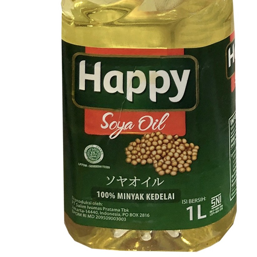 Happy Soya Oil Minyak Kedelai 1L Minyak Goreng Soya Oils Botol Keledai Alami Hepi Soya Hapy Soya Happysoya