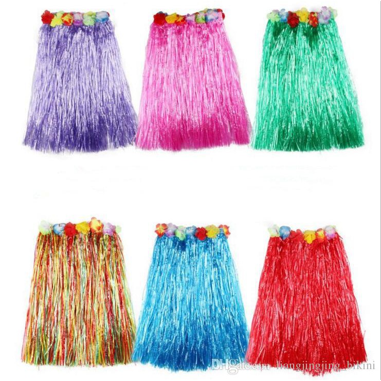 rok hawai grass skirt dewasa 80 cm