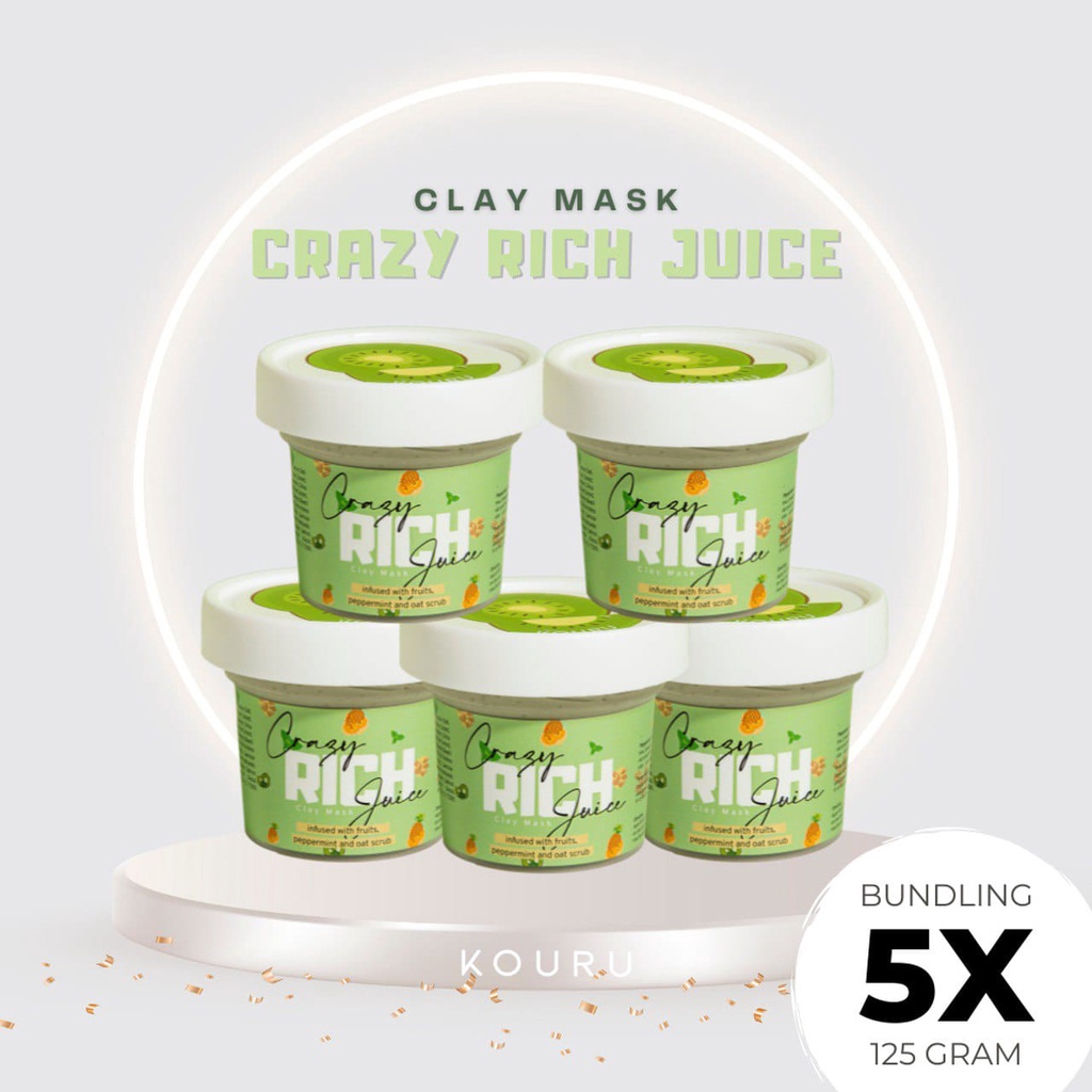 KOURU Bundling 5pcs Kouru Crazy Rich Juice Clay Mask 100gr